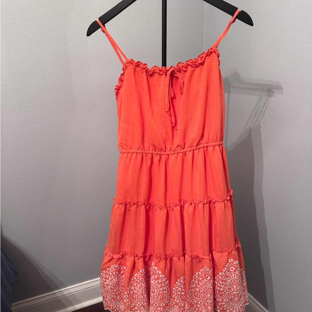 Lily Rose Orange Midi Dress